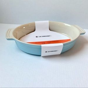 NEW Le Creuset Oval Baking Dish Blue Stoneware 1.8